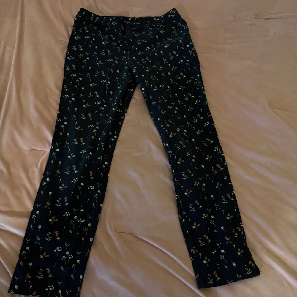 Faded Glory Black Floral Pants